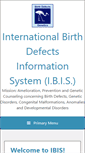 Mobile Screenshot of ibis-birthdefects.org