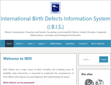 Tablet Screenshot of ibis-birthdefects.org